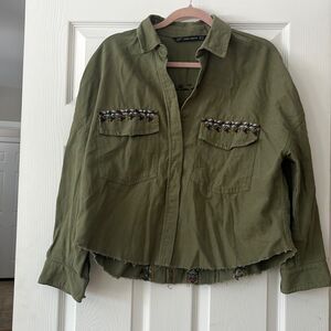 Zara Handmade Embroidery Jacket Size Medium